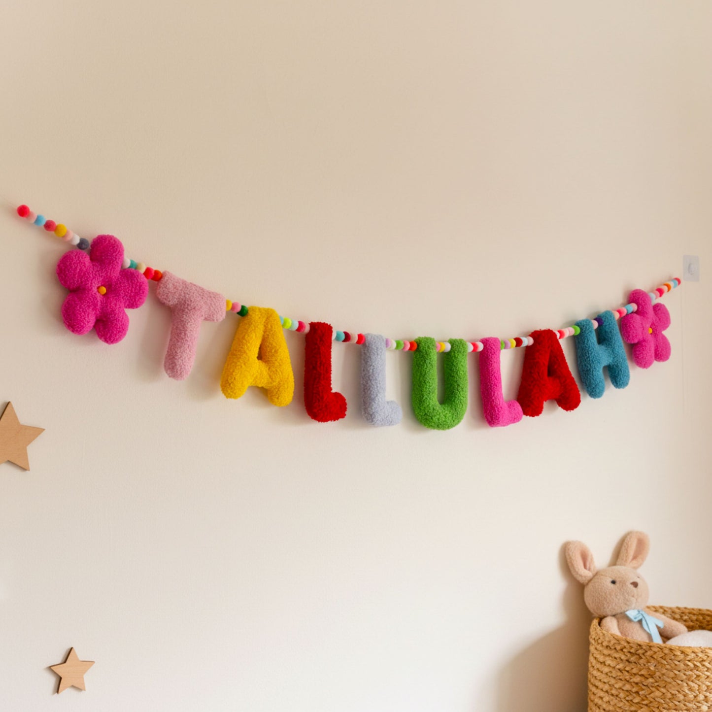 Colorful baby name banner