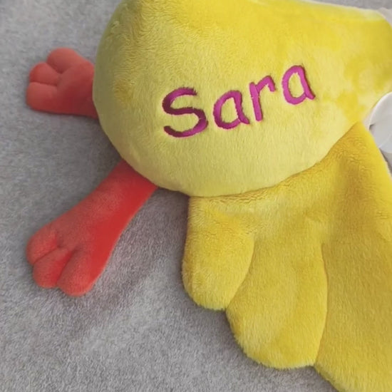 Plush goose in process