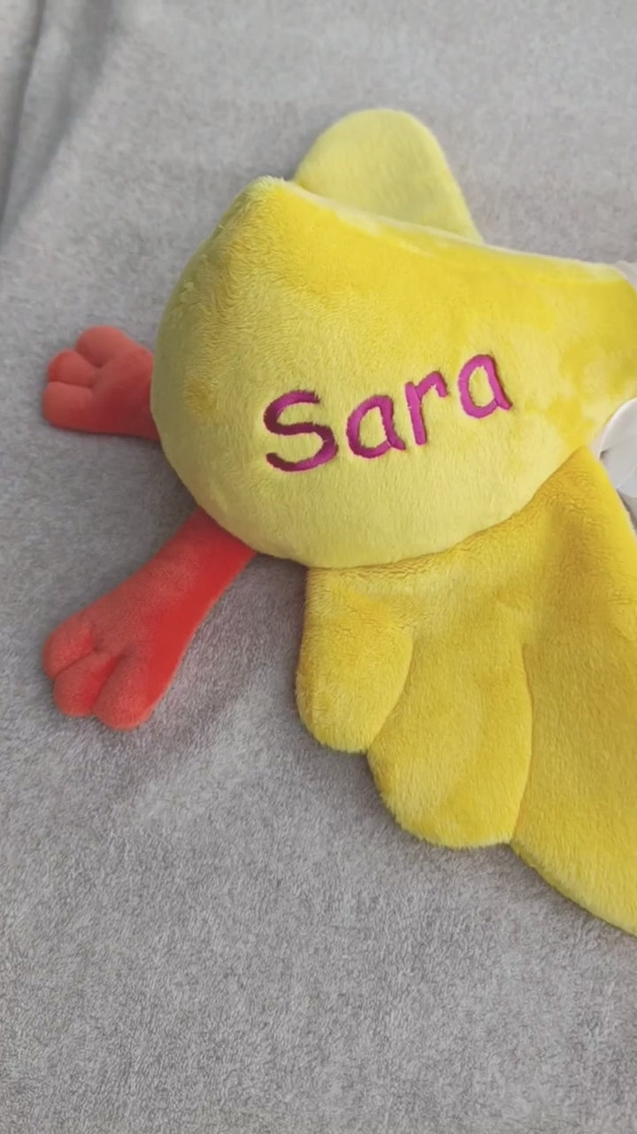 Plush goose in process